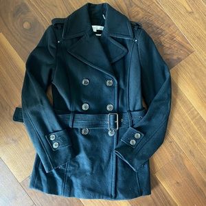 [Kenneth Cole] Black Wool Trench Coat
